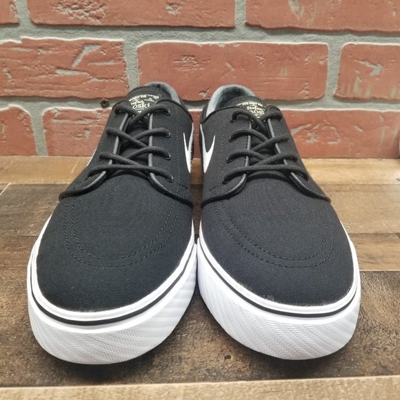Nike SB Jnoski Black & White Canvas Skate Shoes - Picture 6 of 7